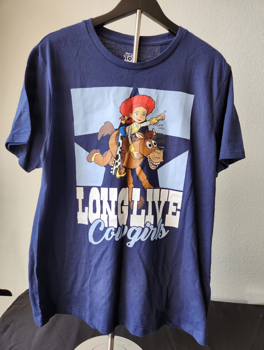 Disney Pixar Toy Story Long Live Cowgirls Navy T-Shirt With Jessie & Bullseye